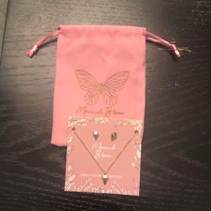 Monarch Bloom diamond-shaped necklace and earrings